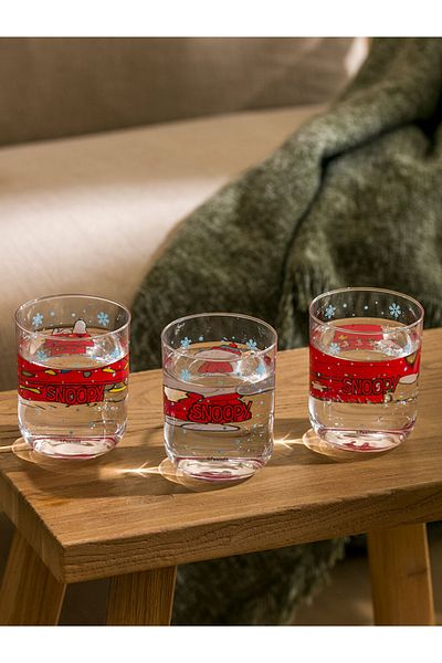 LC Waikiki New Year's Themed Glass Set of 3 350 ml in Durable Glass Material