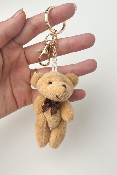 Modex Fluffy Cute Teddy Bear Keychain (Size:8Cm)