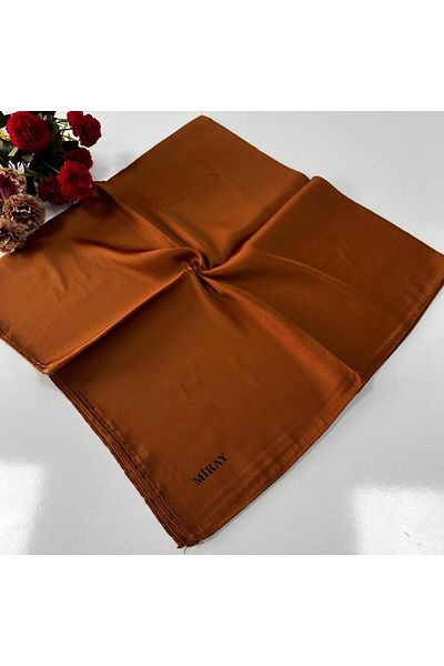 MİRAY Eșarfă cu cristale uni Miray de culoare bronzată - LTA0513