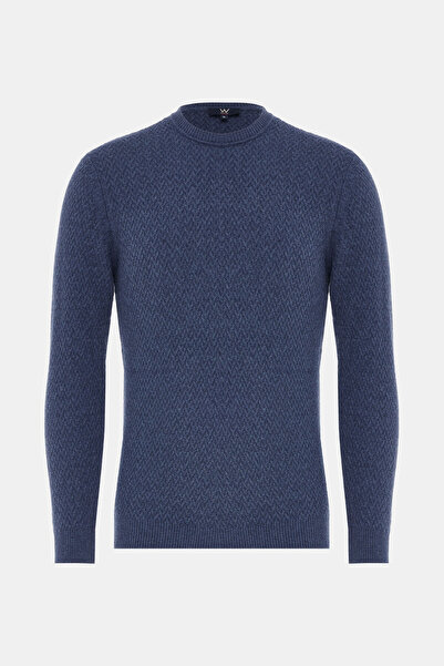 W Collection Indigo Crewneck Long Sleeve Sweater