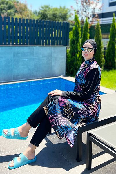 Remsa Mayo Vollständig bedeckter Hijab-Badeanzug R4404 Yaren