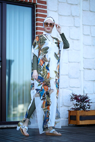 Remsa Mayo Brazilian Patterned Hijab Swimsuit Caftan Pareo