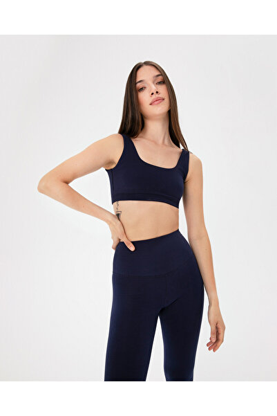 Ayma Active High Waist Navy Blue Organic Tights - Certified Basic Model