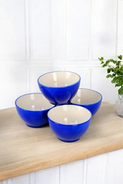 Digithome 10 cm Blue Porcelain Snack Bowl Presentation Bowl Set - Tl 4037430   C320.003