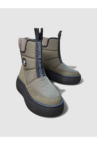 Pierre Cardin Su Geçirmez Kürklü Haki Kadın Kar Botu PC-59999