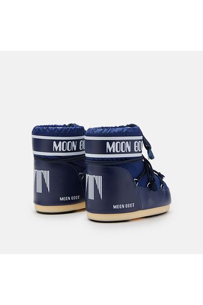 MOON BOOT Men's Moon Boot Icon Low Nylon Blue Boots - 80D 1409340 -F003 (33-35)