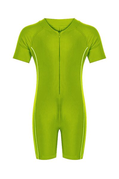 Remsa Mayo Jumpsuit Short Sleeve Children's Swimsuit with Shorts Clous 5155 Neon Green