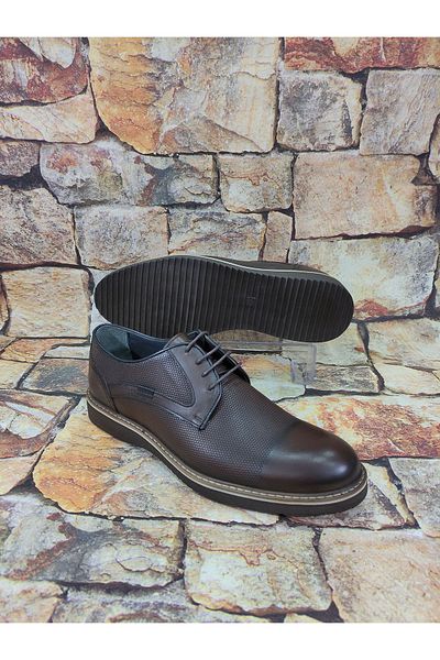 Rego Brown Genuine Leather Lace-Up Eva Sole Casual Classic Men's Shoes