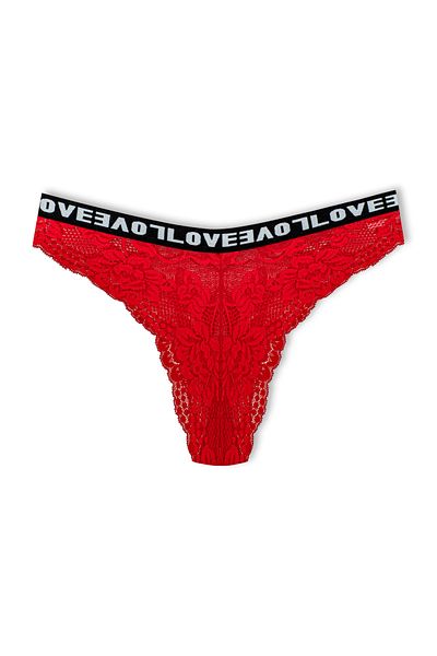 HNX Γυναικεία εσώρουχα Lace Brazilian Cut LOVE Rubber 9 τμχ