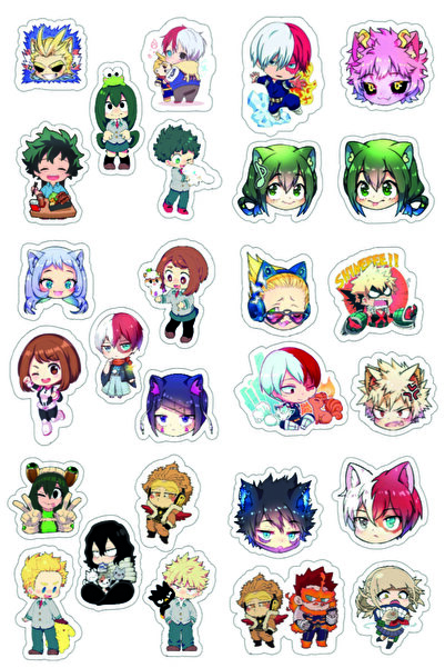 nihonwosekai Set de autocolante MHA My Hero Academia My Hero Academia Mini Anime