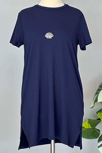 Missemramiss Βαμβακερό αξεσουάρ T-Shirt Tunic 4491 Navy Blue