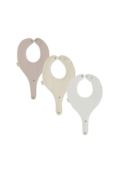 softnbej Organic Cotton Bib Set with Pacifier Holder