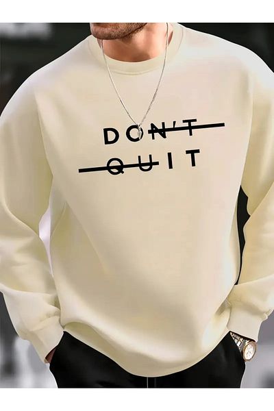 Karatopak Hanorac oversize unisex cu imprimeu Dont Quit