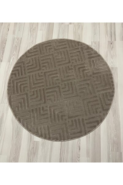 Alya Home Kaymaz Tabanlı Kesme  Yuvarlak yolluk Vizon