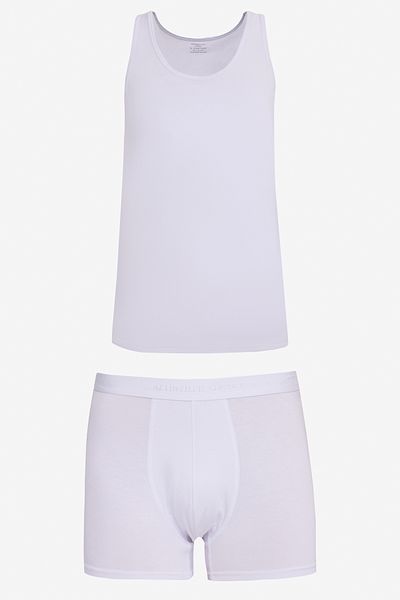 ALTINYILDIZ CLASSICS Ανδρικό λευκό Standard Fit Regular Cut Boxer - Σετ εσώρουχο