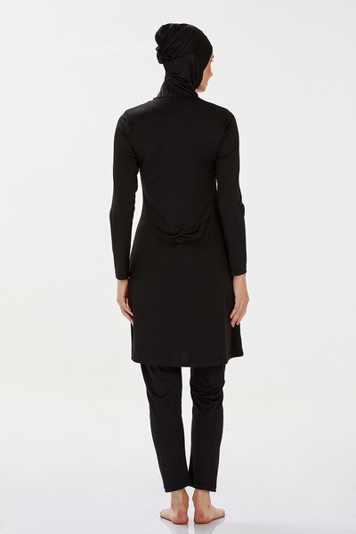 REMSA Likralı Tam Kapalı Tesettür Mayo Rozzr 9021 Siyah