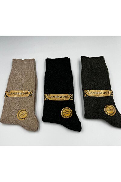 B Beşiroğlu Since 1980 3-слойни безшевни термо чорапи от агнешка вълна, дебели, зимни, екстра топли, за мъже