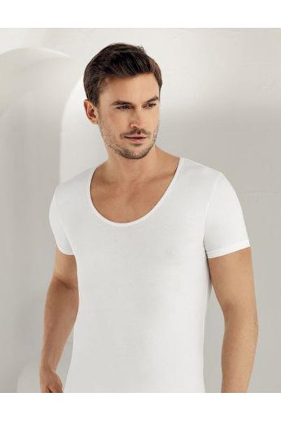 Şahinler 6 Pieces Men's Lycra Crew Neck Undershirt Undershirt E084