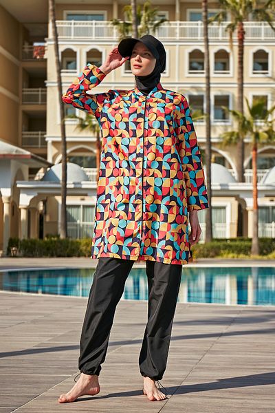 Remsa Mayo Pervin R4606 - Full Covered Hijab Swimsuit, Remsa Parachute