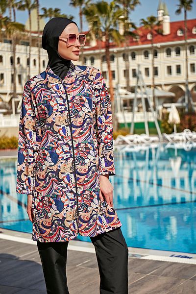 Remsa Mayo Nurperi R4608 - Πλήρως καλυμμένο Hijab μαγιό, Remsa Parachute