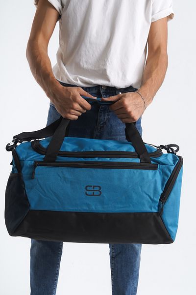 DELSOLERA Geantă de călătorie și fitness zilnică pentru sport, unisex, de mărime medie, cu compartiment pentru pantofi