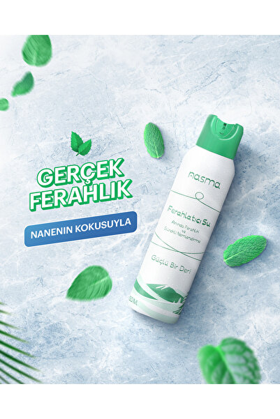 NASMAH Mint Kokusuyla Serinletici, Nemlendirici Su Spreyi 150 ml , Alkolsüz
