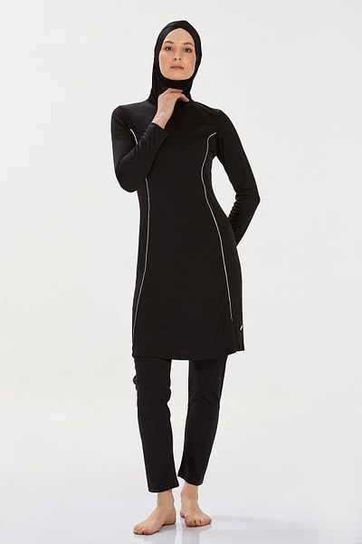 REMSA Lycra Full Covered Hijab Μαγιό Rozzr 9021 Μαύρο
