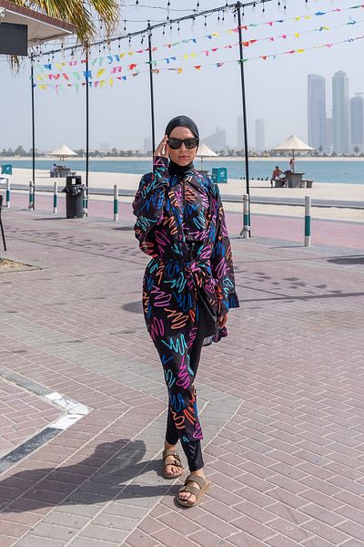 Remsa Mayo Neon Color Single Caftan Kimono Pareo - Remsa Hijab Swimsuit on Rp013