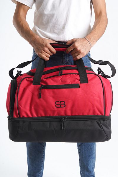 DELSOLERA Geantă de călătorie și fitness zilnică pentru sport, unisex, de mărime medie, cu compartiment pentru pantofi