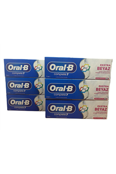Oral-B KOMPLE 7 EKSTRA BEYAZ DİŞ MACUNU 75 ML X 6 ADET