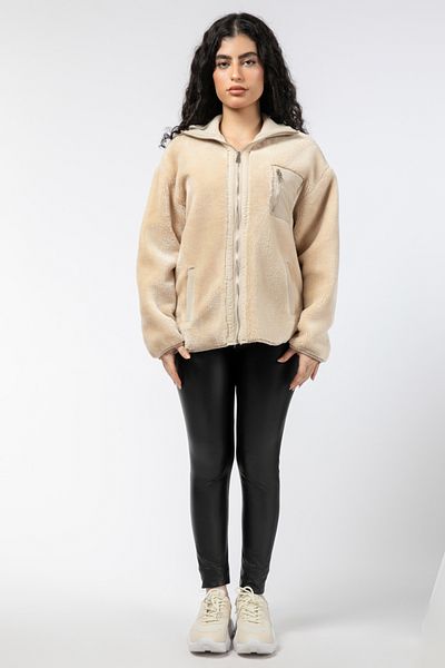 Blue Age Outdoor Travel Sherpa Jacket_2XL_Off White