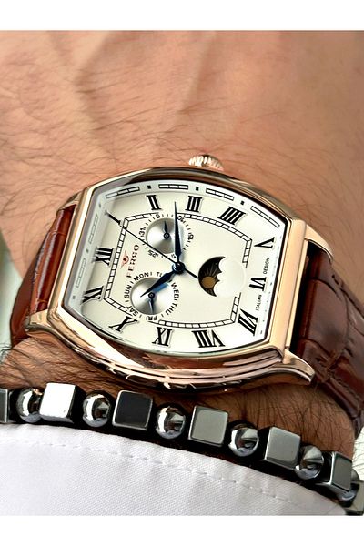 FERRO Brown Functions Active Men's Wrist Watch + Bracelet