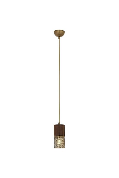 Avonni Avonnı Av-60265-1e Eskitme Kaplama Modern Avize E27 Metal Ahşap 9cm