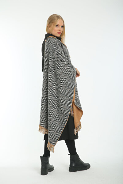 REMSA Σάλι ώμου διπλής όψης με καρό σχέδιο 70X185 cm - Camel 1212