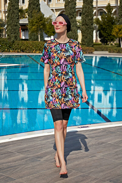 Remsa Mayo Mercan R4901 - Μαγιό με κοντό μανίκι και Lycra ημίκλυτο