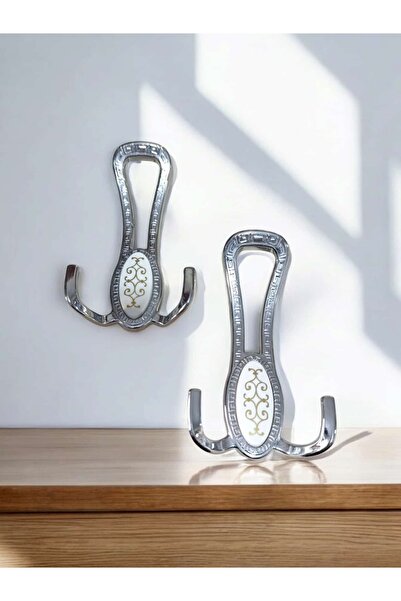 ÇEÇEN HOME (2 Adet) Portmanto Vestiyer Duvar Askısı Metal Dolap Elbise Askılı...