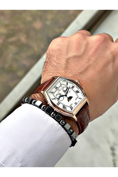 FERRO Brown Functions Active Men's Wrist Watch + Bracelet