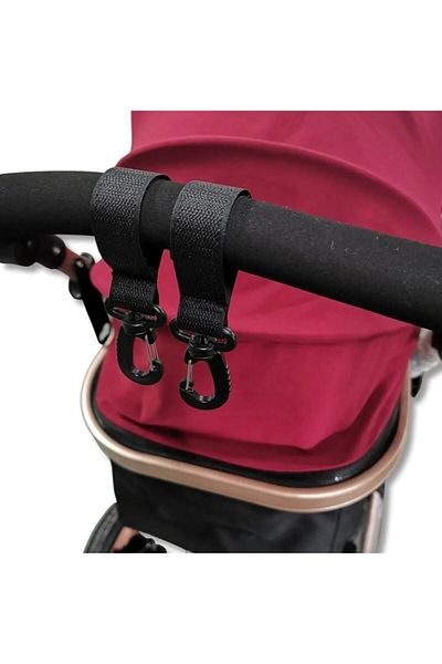 mc.pierobaby Stroller Hook with Anti Thief Lock and Buckle - Baby Stroller, 2 Pcs