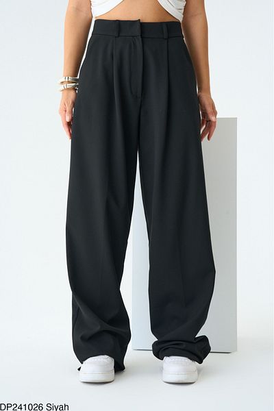 Lupies Women's Black Pocket Palazzo Trousers