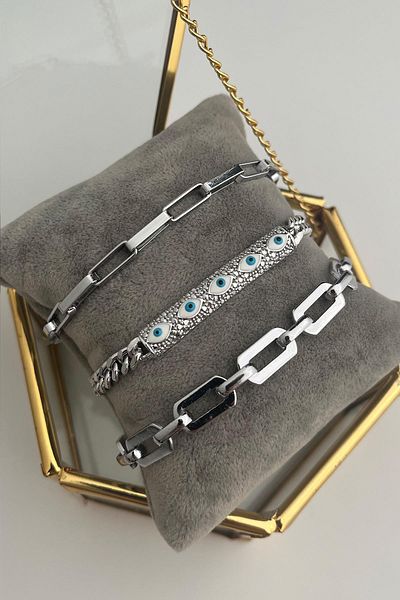 Modex Enamel Evil Eye Multi Bracelet Set (18cm)