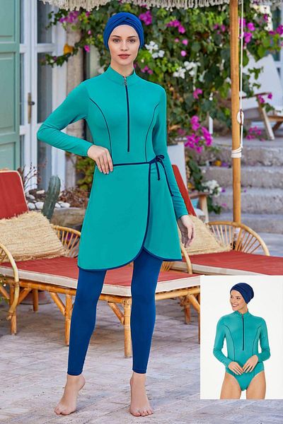 REMSA Μαγιό Mint Hijab - Lycra και Πλήρως Καλυμμένο, Tori 8230