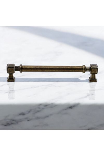 Badem10 Talas Antique Galben Metal învechit 160 mm Mobilier Bucătărie Sertar Dulap Mâner Mâner 16 cm
