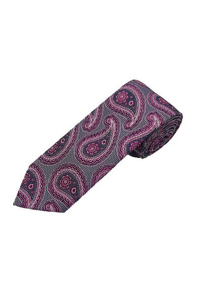 Brianze Fuchsia Gray Shawl Pattern Tie