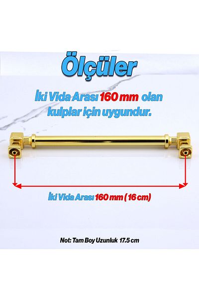 Badem10 Talas Metal Aur Aur 160 Mm Mobilier Bucătărie Sertar Dulap Dulap 16 Cm Mâner Mâner