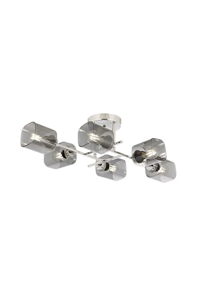 Avonni Avonnı Ar-60271-6k Krom Kaplama Modern Avize E27 Metal Cam 80x40cm