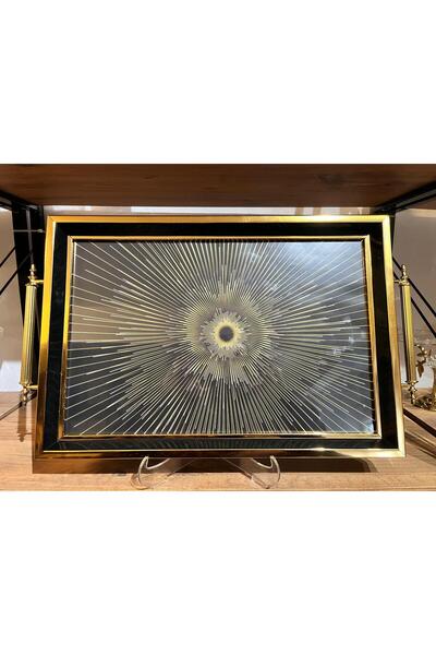 Aless ديكور فاخر خاتم الخطوبة المهر صينية القهوة الشاي