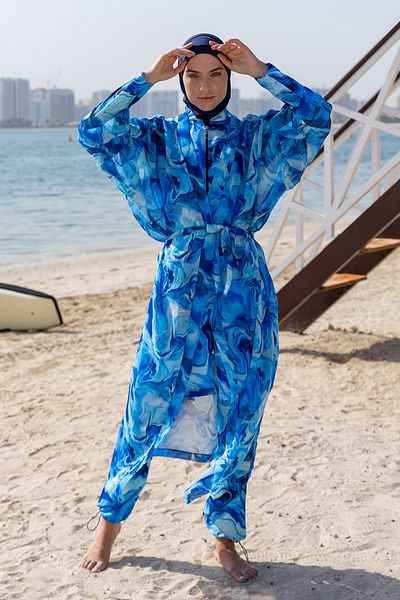 Remsa Mayo RP010 Costum de baie Hijab Nil - Single Kaftan Kimono Pareo