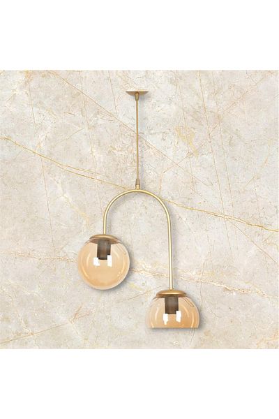 OSC HOME AYDINLATMA TASARIM 2-Piece Glass Sports Chandelier Set