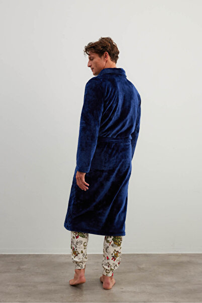 Syah Erkek Yumuşak Dokulu Sabahlık