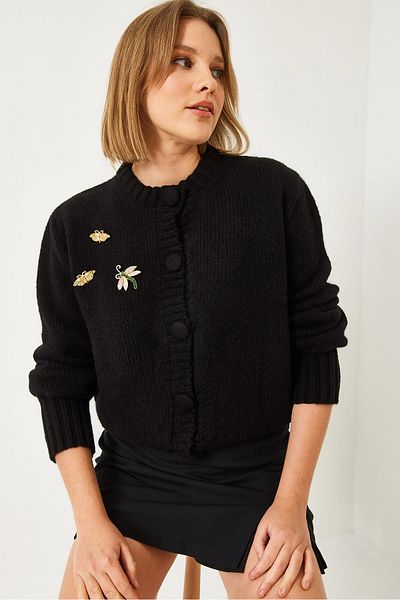 Bianco Lucci Cardigan de tricotaj cu broșă de damă 20246254